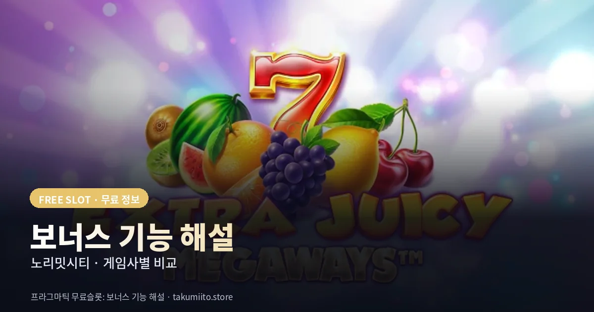 보너스 기능 해설 - 게임사별 비교